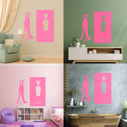 Wall Stickers Paster Paper Designs Clothing Store Dressing Shopstore Wall Beautification
