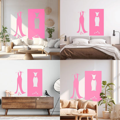 Wall Stickers Paster Paper Designs Clothing Store Dressing Shopstore Wall Beautification