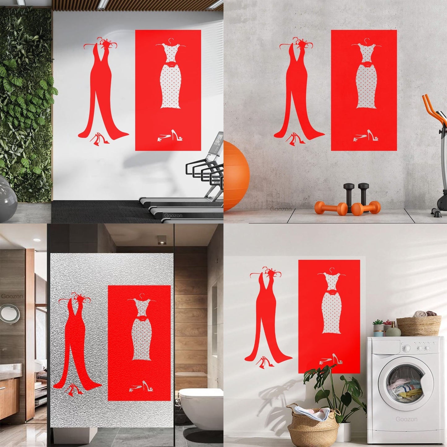 Wall Stickers Paster Paper Designs Clothing Store Dressing Shopstore Wall Beautification