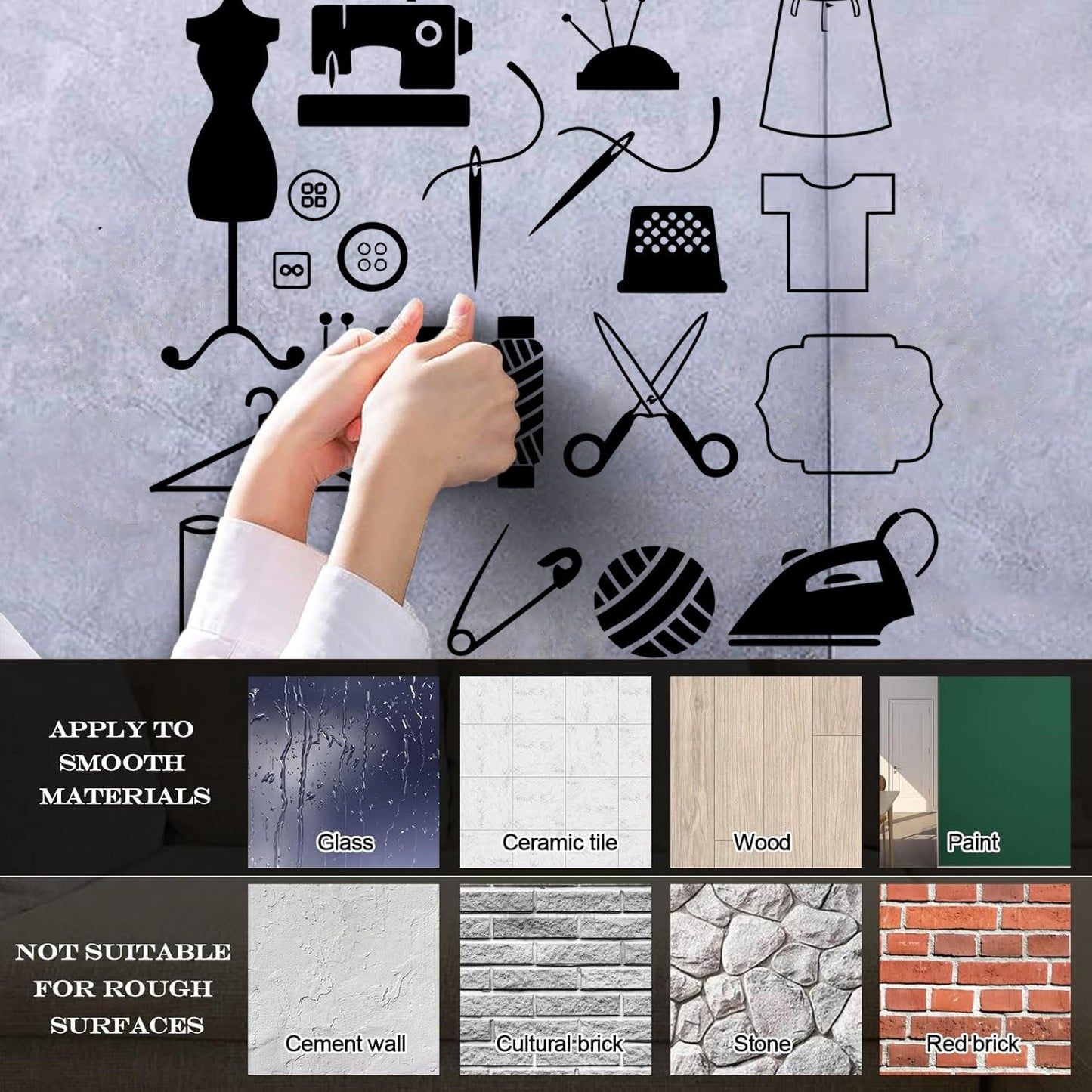 Engraving Stickers Tailor Atelier Fashion Sewing Women Removable Without Leaving Glue