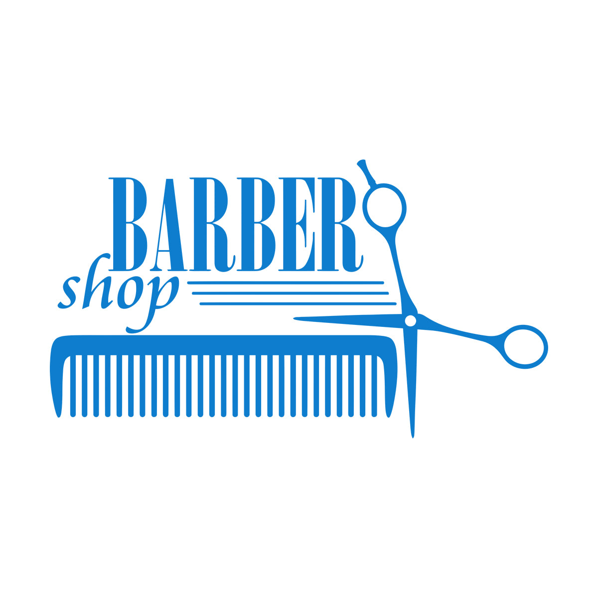 Lettering Decals Barber Shop Badges Tools Hair Salon Sign Self Adhesive