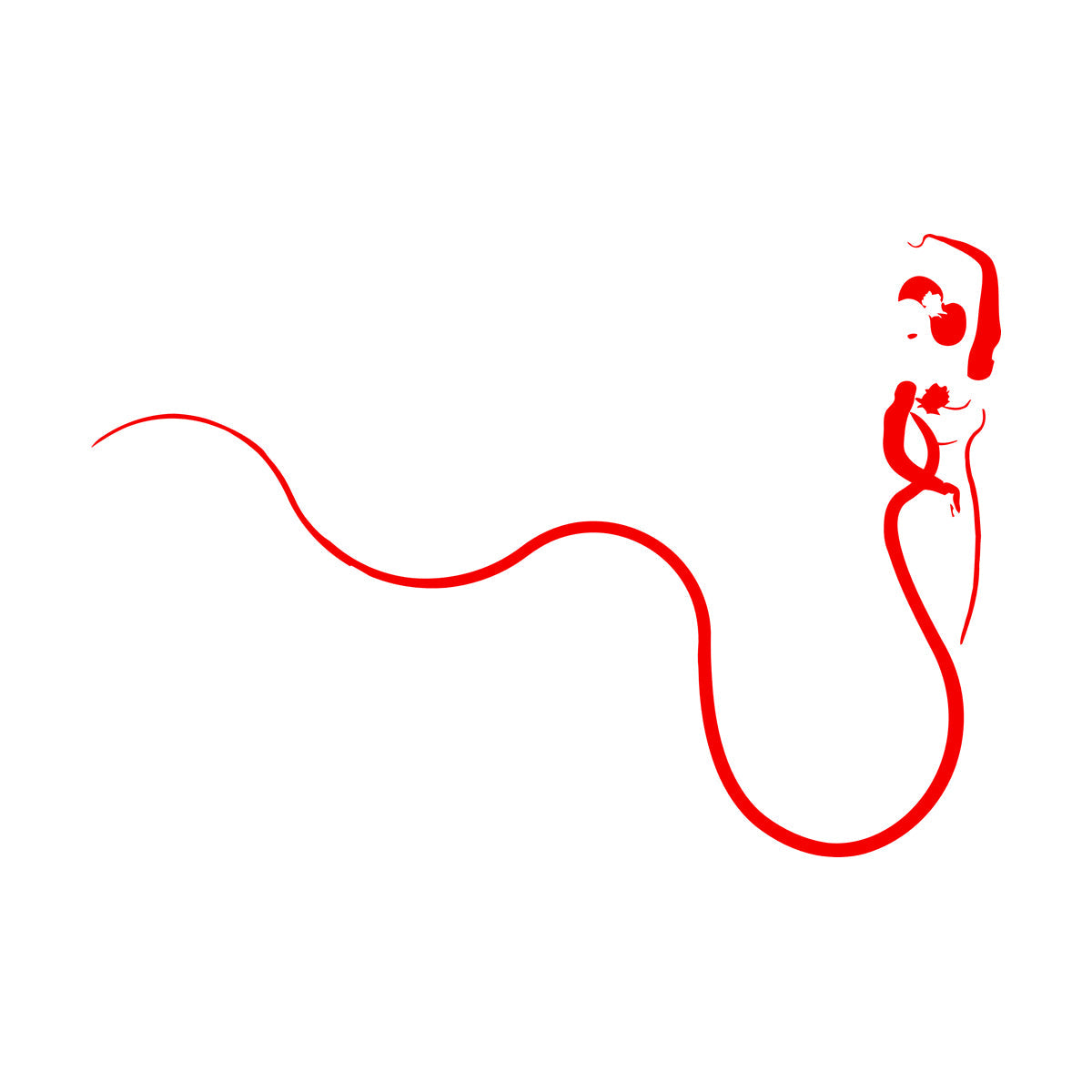 Abstract Retro Woman Beautiful Lady Ball Dress Vinyl Wall Stickers Easy Installation