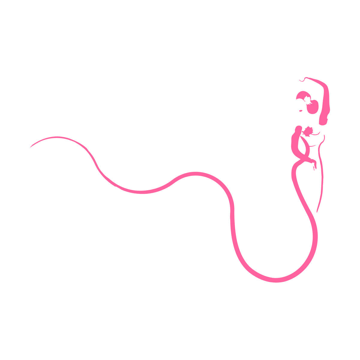 Abstract Retro Woman Beautiful Lady Ball Dress Vinyl Wall Stickers Easy Installation