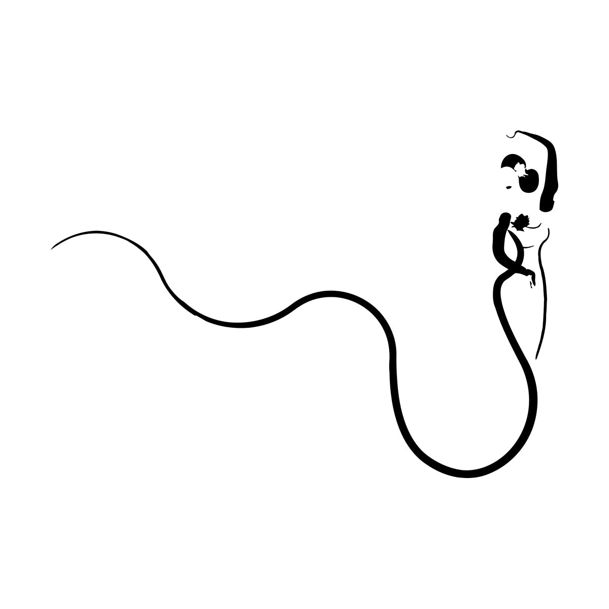 Abstract Retro Woman Beautiful Lady Ball Dress Vinyl Wall Stickers Easy Installation