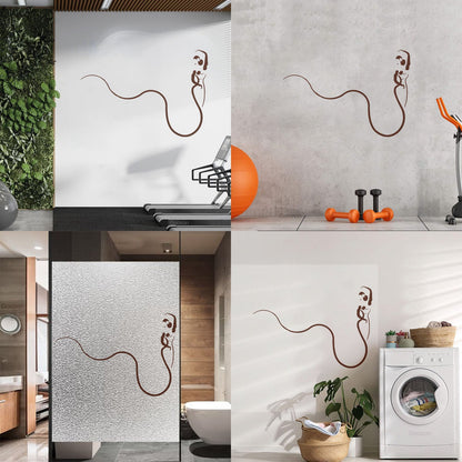 Abstract Retro Woman Beautiful Lady Ball Dress Vinyl Wall Stickers Easy Installation