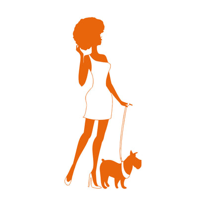 Engraving Decals Afro Lady Woman Style Fashion Dog Waterproof