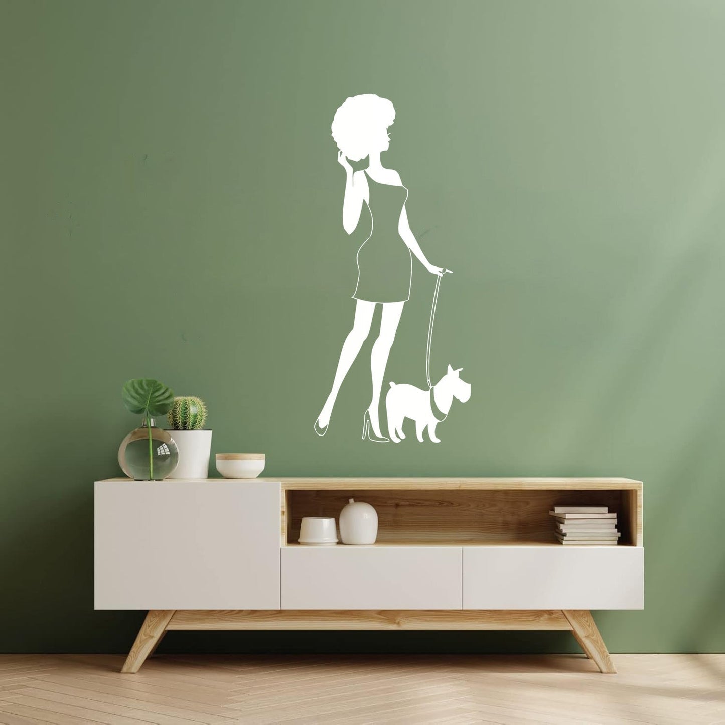 Engraving Decals Afro Lady Woman Style Fashion Dog Waterproof