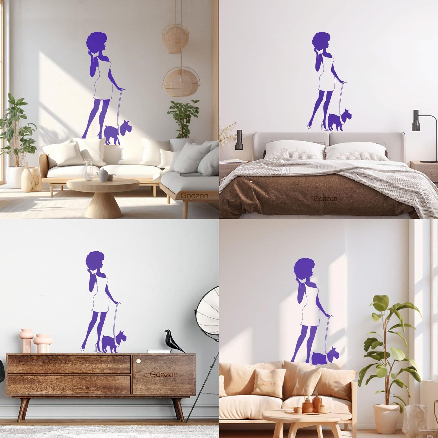 Engraving Decals Afro Lady Woman Style Fashion Dog Waterproof