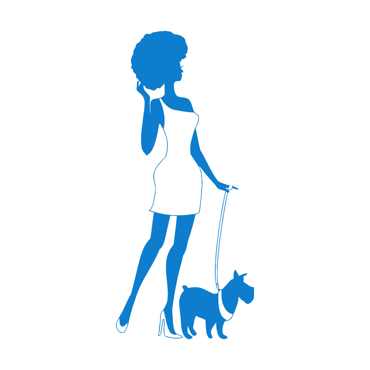 Engraving Decals Afro Lady Woman Style Fashion Dog Waterproof