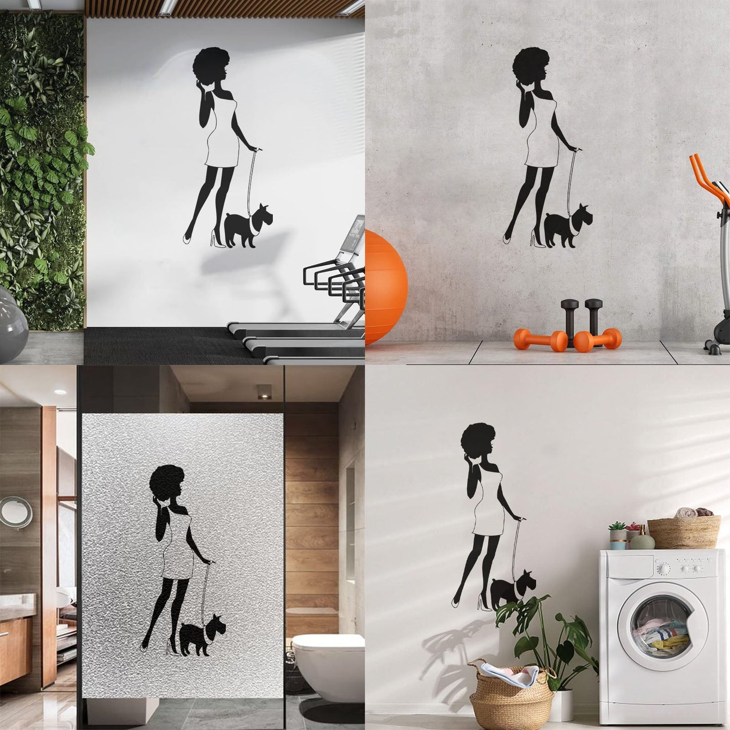 Engraving Decals Afro Lady Woman Style Fashion Dog Waterproof