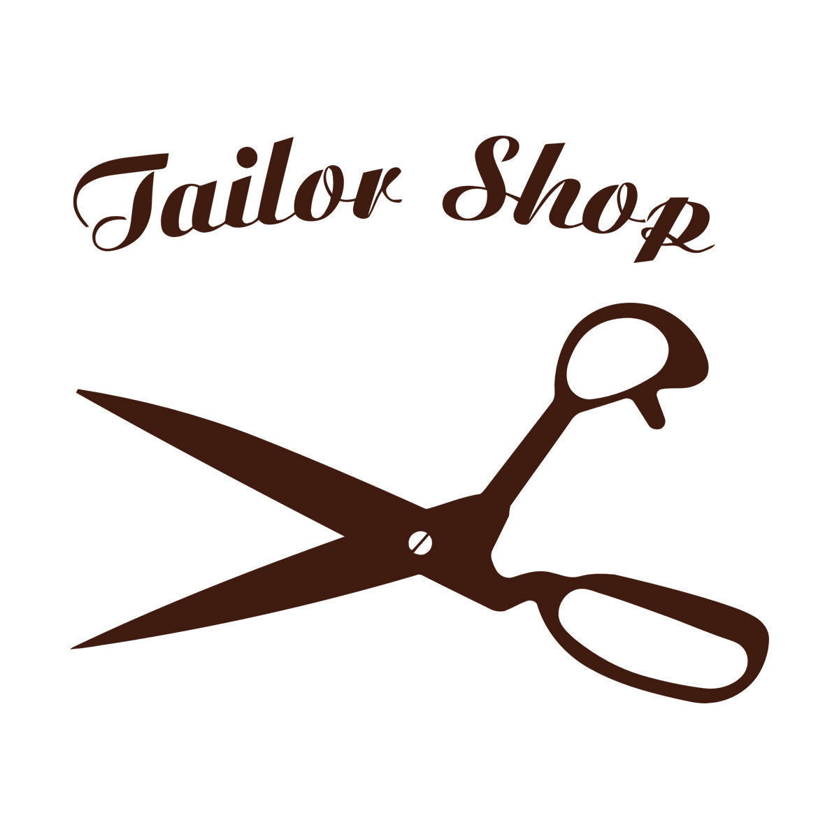 Atelier Scissors Tailor Shop Clothing Designer Mural And Wall Vinyl Decal It Won'T Fall Off