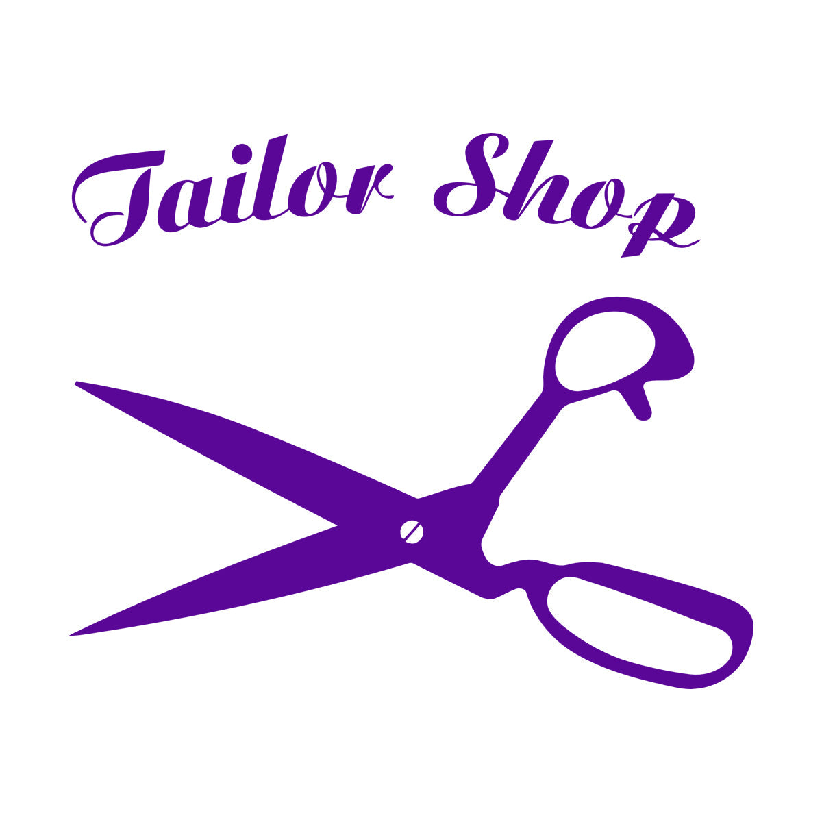 Atelier Scissors Tailor Shop Clothing Designer Mural And Wall Vinyl Decal It Won'T Fall Off