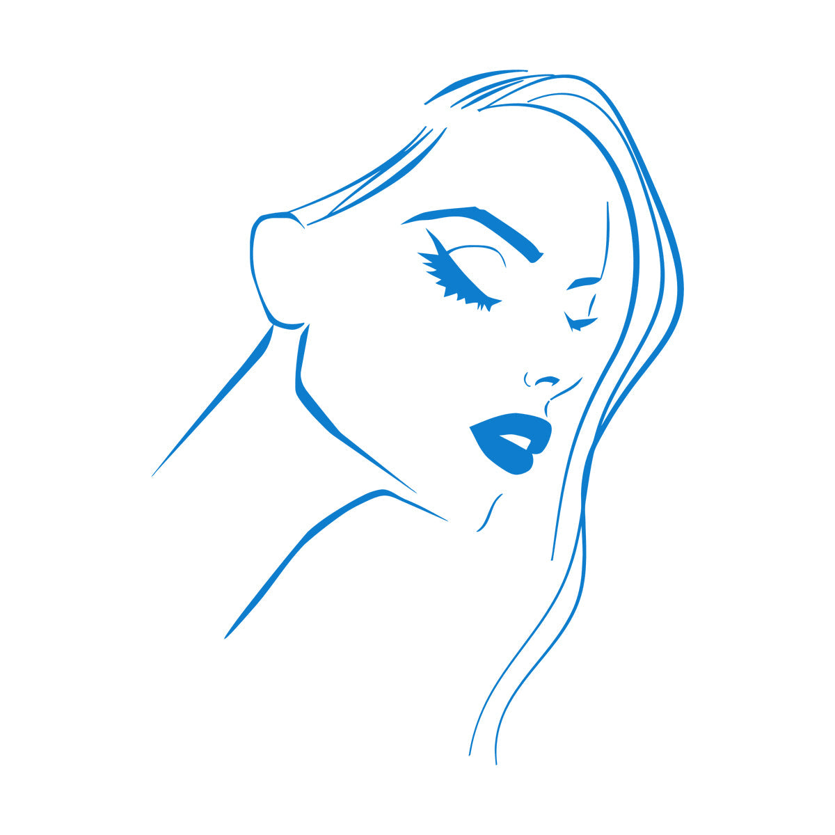 Fine Carving Decals Beautiful Girl Lips Beauty Hair Salon Barbershop Car Body Decoration