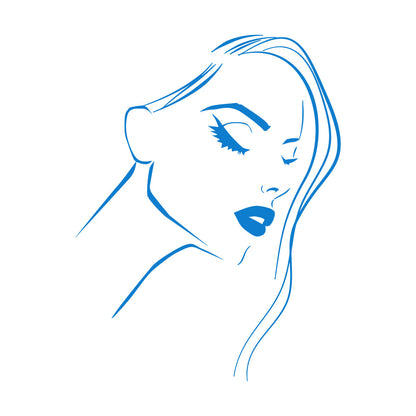 Fine Carving Decals Beautiful Girl Lips Beauty Hair Salon Barbershop Car Body Decoration