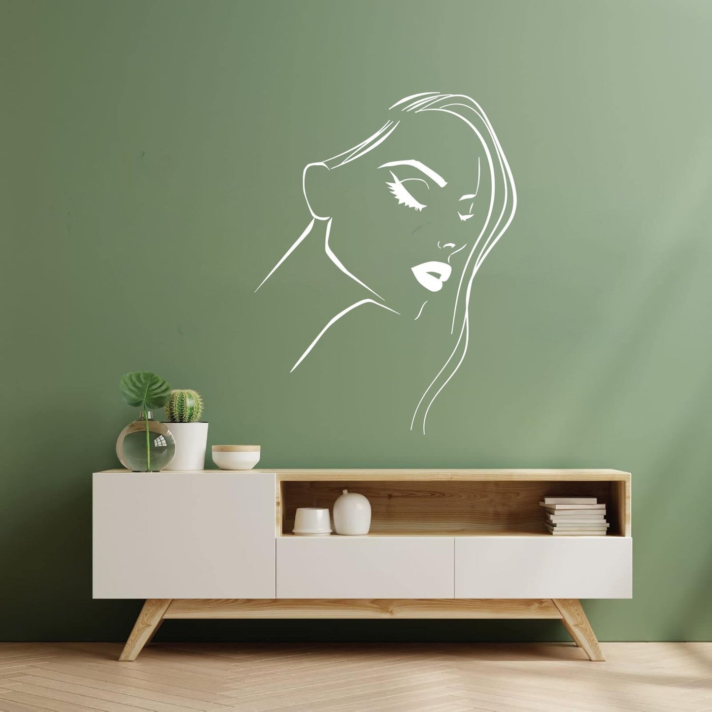 Fine Carving Decals Beautiful Girl Lips Beauty Hair Salon Barbershop Car Body Decoration