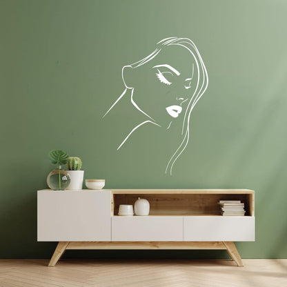 Fine Carving Decals Beautiful Girl Lips Beauty Hair Salon Barbershop Car Body Decoration