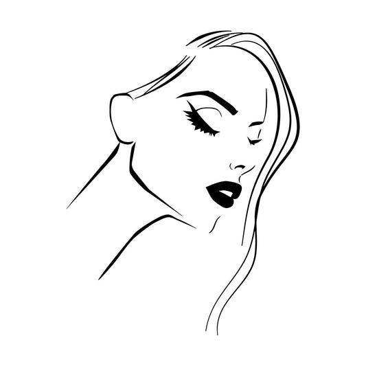 Fine Carving Decals Beautiful Girl Lips Beauty Hair Salon Barbershop Car Body Decoration