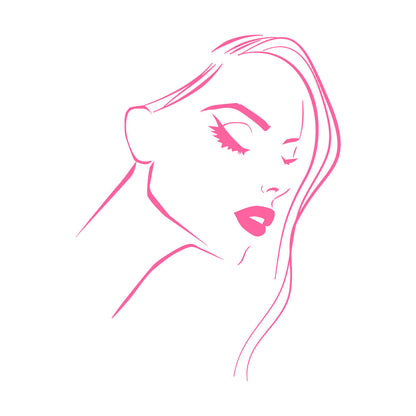 Fine Carving Decals Beautiful Girl Lips Beauty Hair Salon Barbershop Car Body Decoration