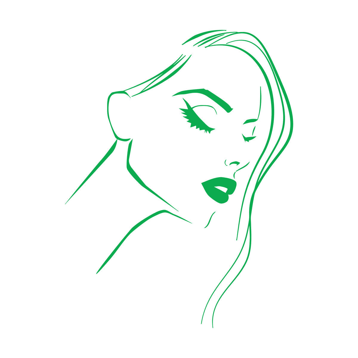 Fine Carving Decals Beautiful Girl Lips Beauty Hair Salon Barbershop Car Body Decoration