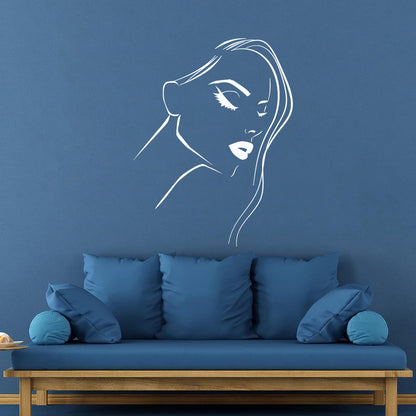 Fine Carving Decals Beautiful Girl Lips Beauty Hair Salon Barbershop Car Body Decoration