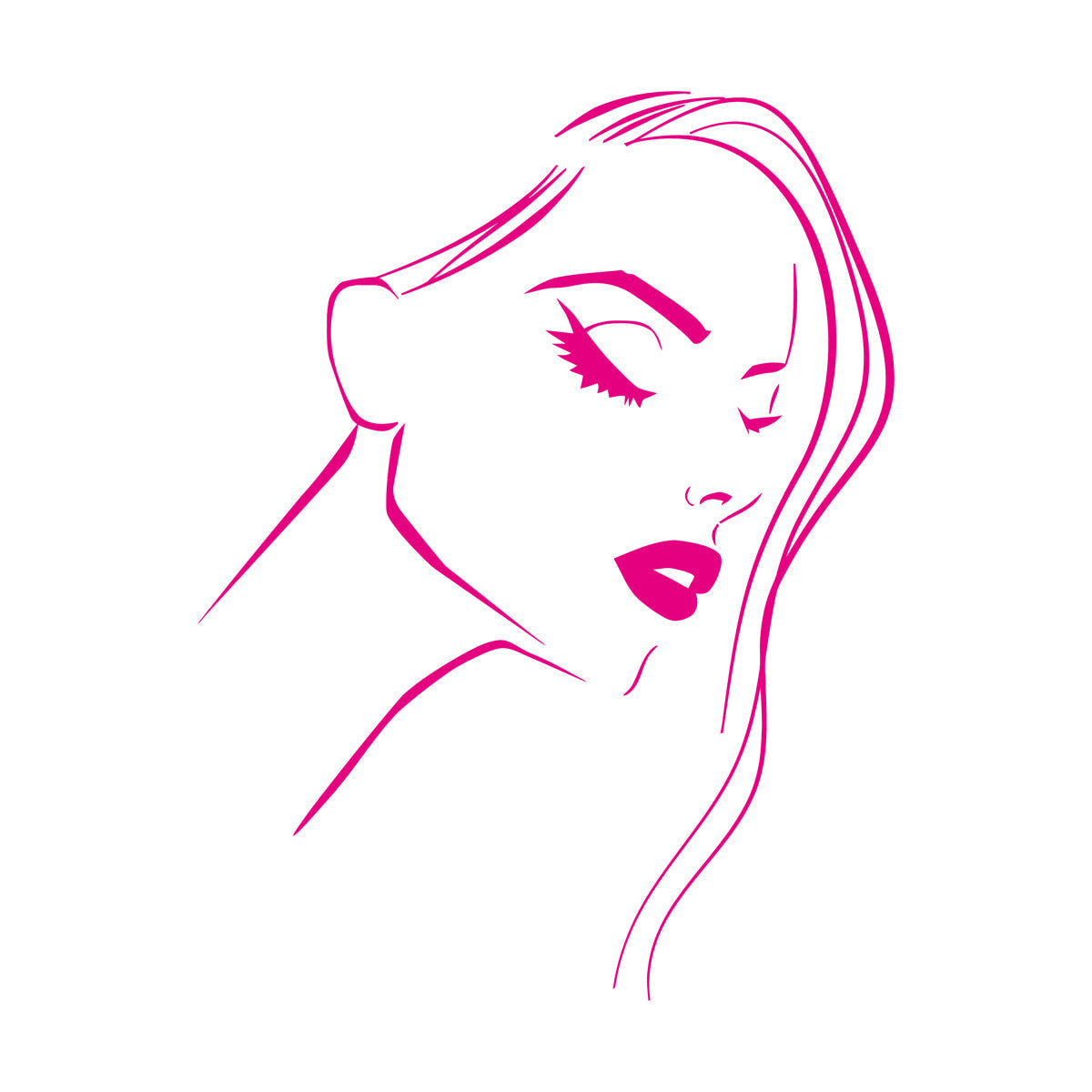 Fine Carving Decals Beautiful Girl Lips Beauty Hair Salon Barbershop Car Body Decoration