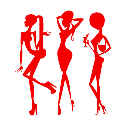 Vinyl Wall Stickers Beauty Fashion Appeal Girls Dance Night Club Bar Do Not Damage The Wall Surface