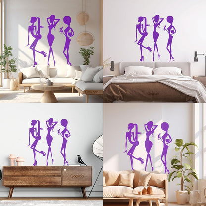 Vinyl Wall Stickers Beauty Fashion Appeal Girls Dance Night Club Bar Do Not Damage The Wall Surface