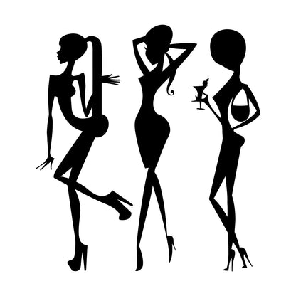Vinyl Wall Stickers Beauty Fashion Appeal Girls Dance Night Club Bar Do Not Damage The Wall Surface