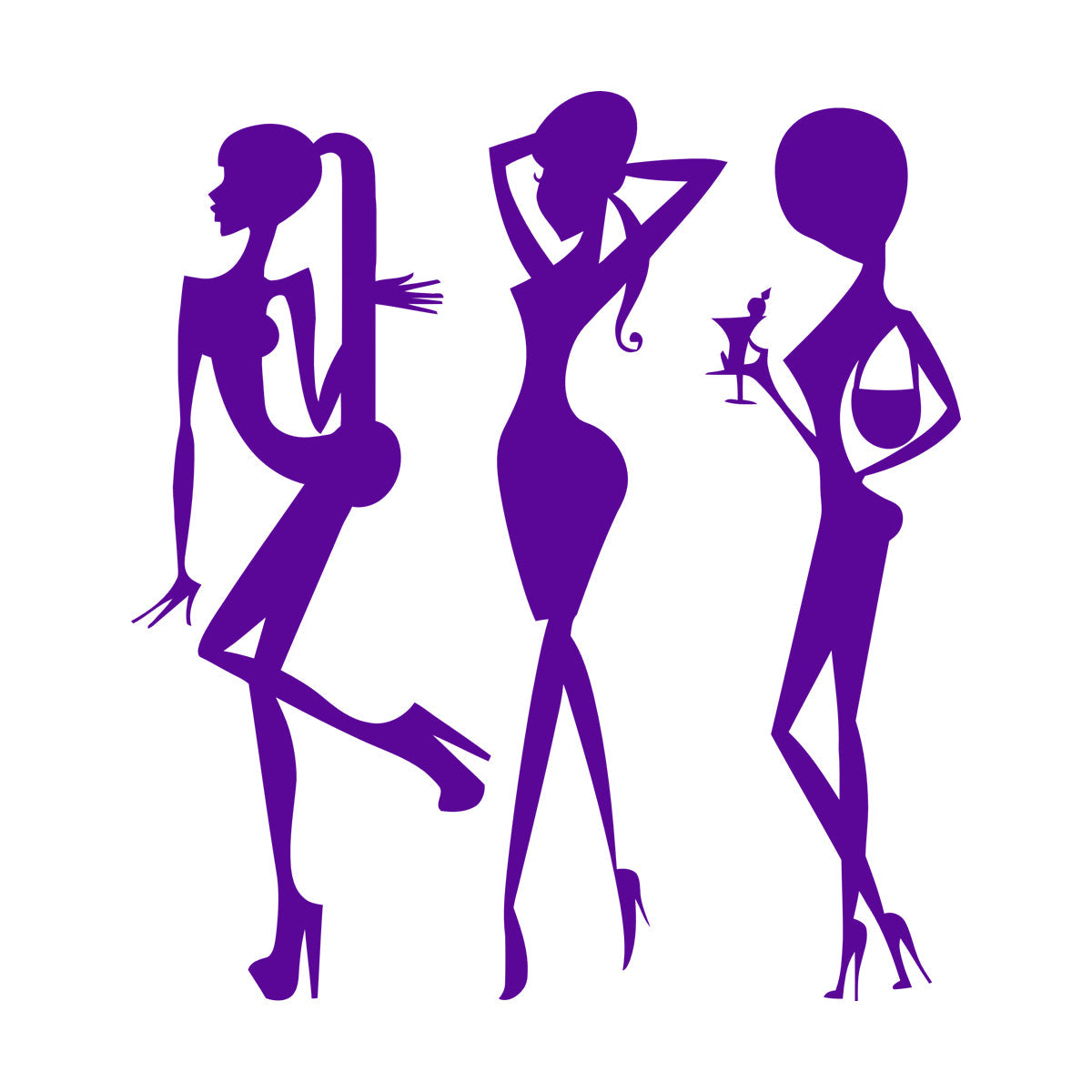 Vinyl Wall Stickers Beauty Fashion Appeal Girls Dance Night Club Bar Do Not Damage The Wall Surface