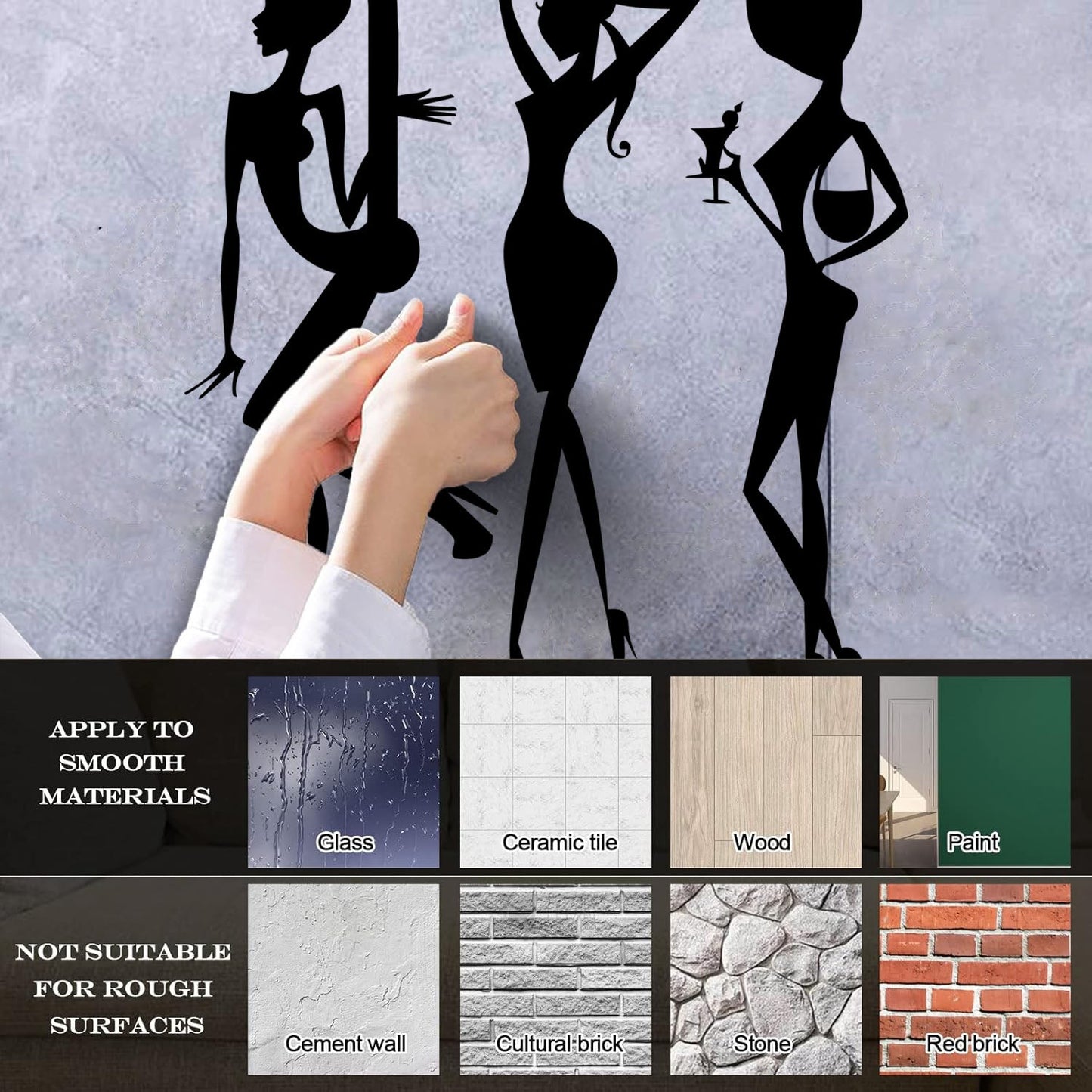 Vinyl Wall Stickers Beauty Fashion Appeal Girls Dance Night Club Bar Do Not Damage The Wall Surface