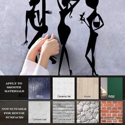 Vinyl Wall Stickers Beauty Fashion Appeal Girls Dance Night Club Bar Do Not Damage The Wall Surface