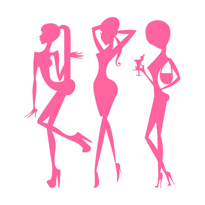 Vinyl Wall Stickers Beauty Fashion Appeal Girls Dance Night Club Bar Do Not Damage The Wall Surface