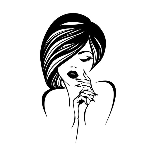 Engraving Decals Beauty Hair Manicure Salon Fashion Makeup Easy Installation