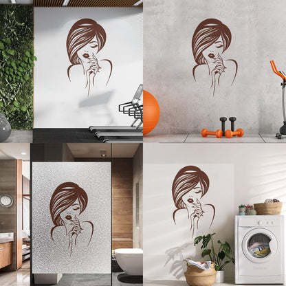 Engraving Decals Beauty Hair Manicure Salon Fashion Makeup Easy Installation