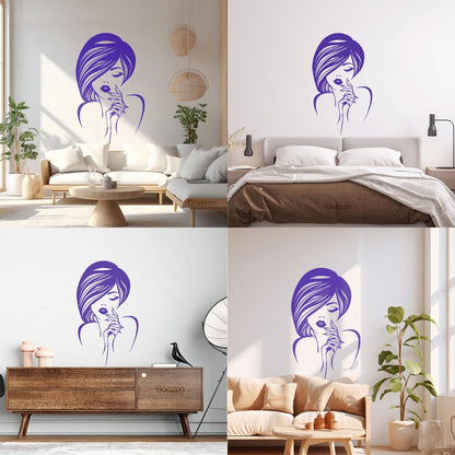 Engraving Decals Beauty Hair Manicure Salon Fashion Makeup Easy Installation