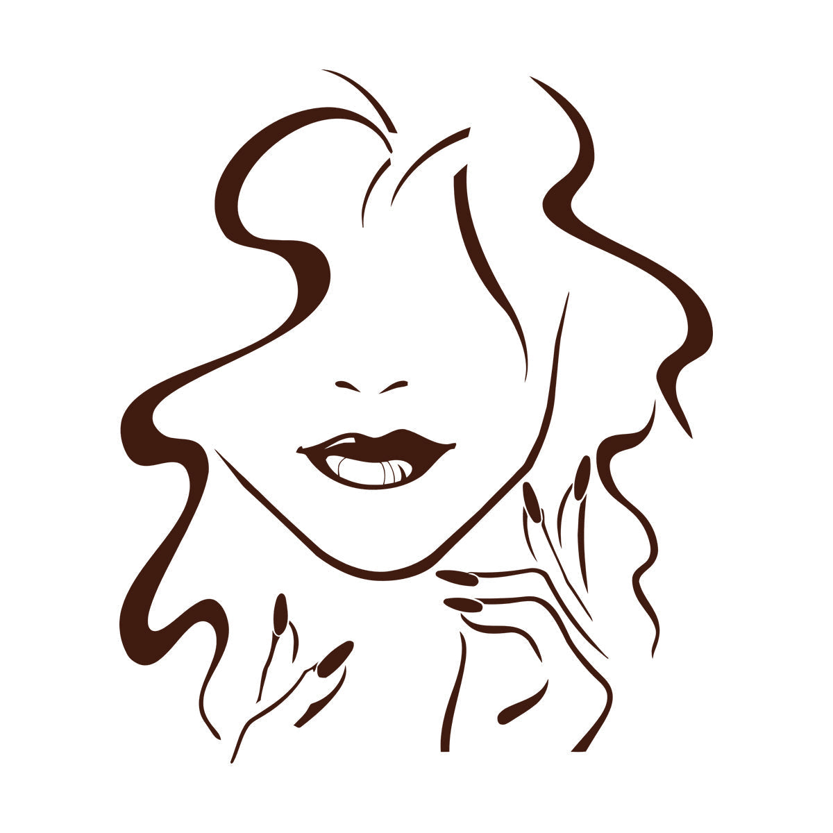 Mural And Wall Vinyl Decal Beauty Hair Salon Girl Lips Nails Makeup Art Mural Painting