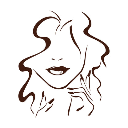 Mural And Wall Vinyl Decal Beauty Hair Salon Girl Lips Nails Makeup Art Mural Painting