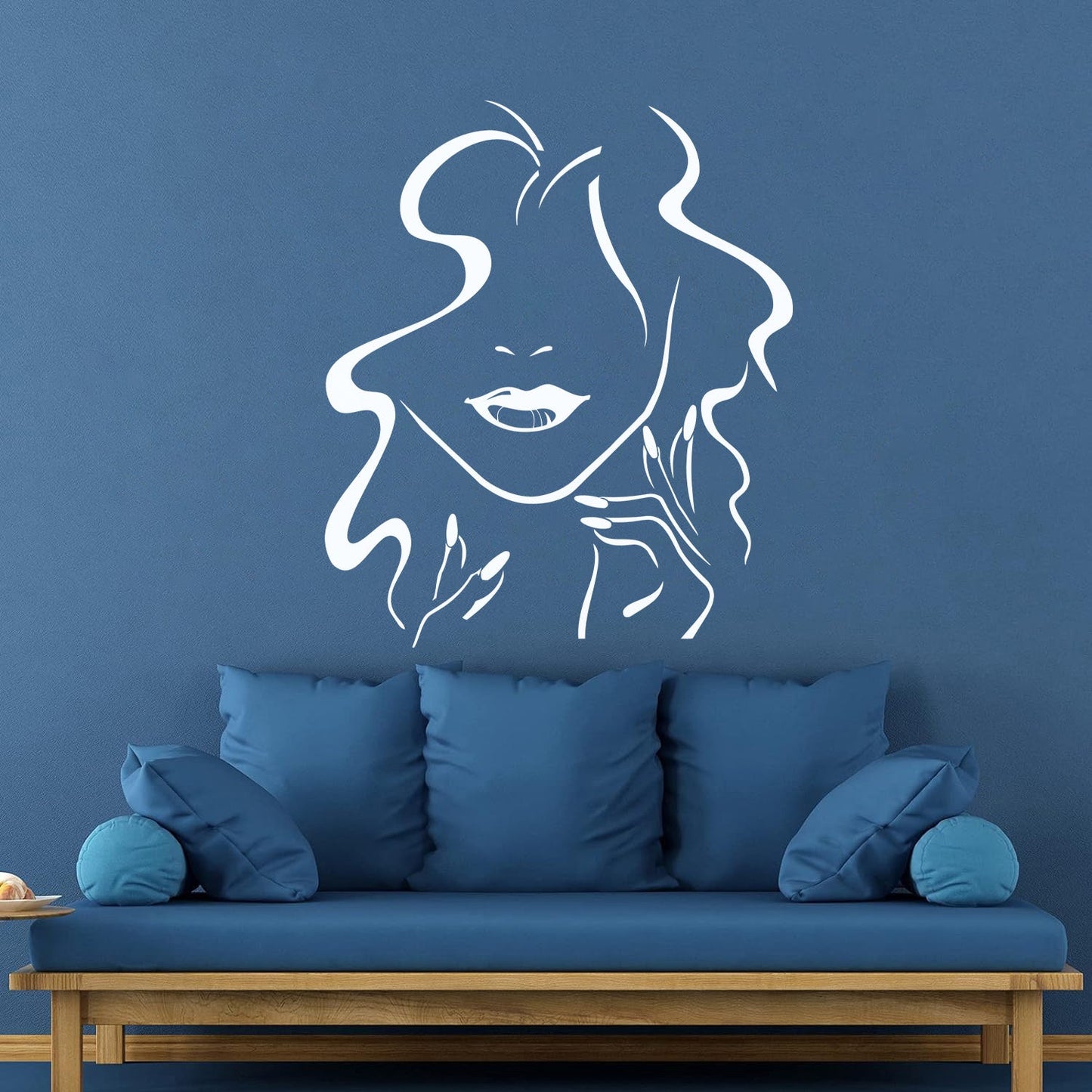 Mural And Wall Vinyl Decal Beauty Hair Salon Girl Lips Nails Makeup Art Mural Painting