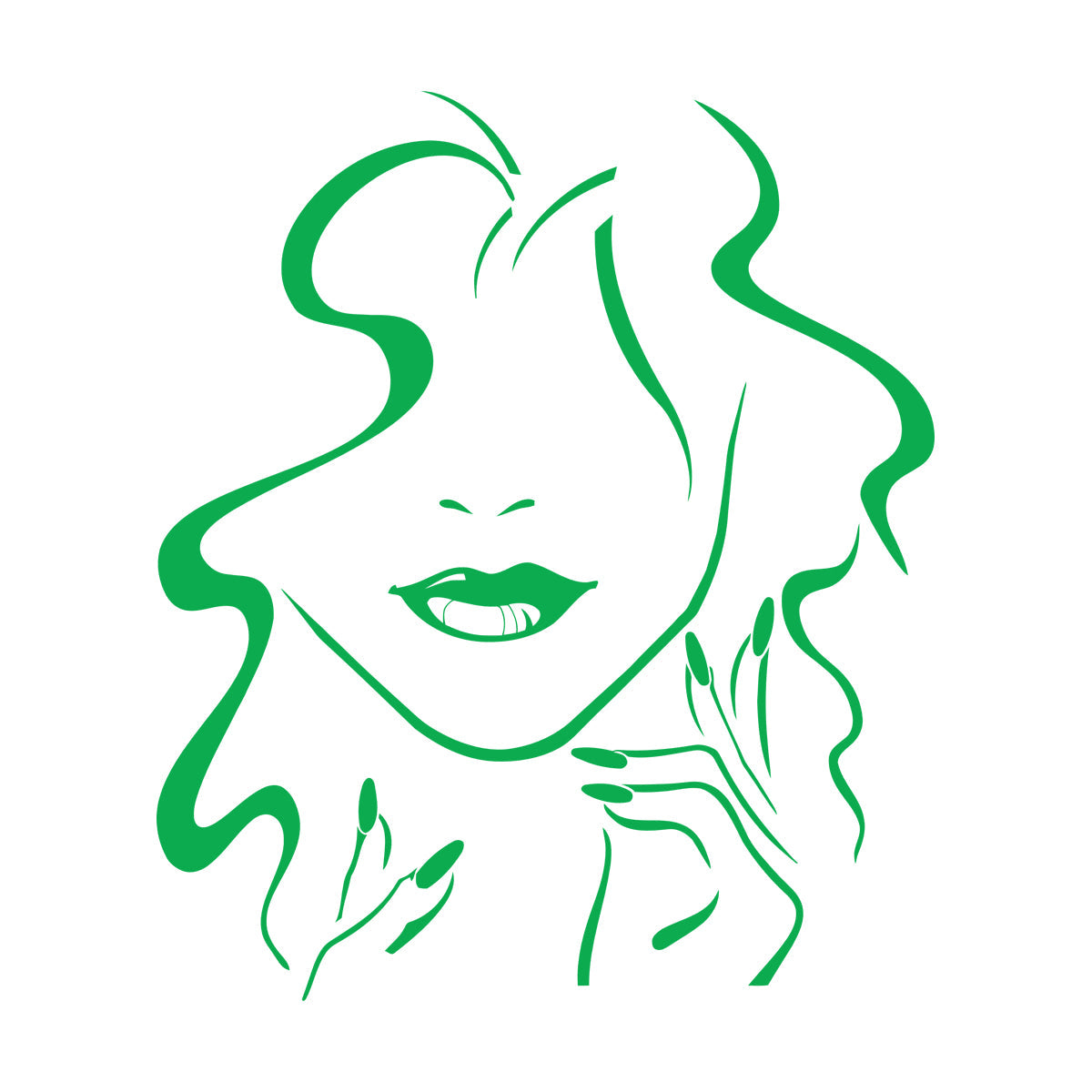 Mural And Wall Vinyl Decal Beauty Hair Salon Girl Lips Nails Makeup Art Mural Painting