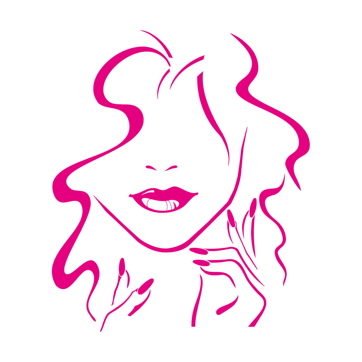 Mural And Wall Vinyl Decal Beauty Hair Salon Girl Lips Nails Makeup Art Mural Painting