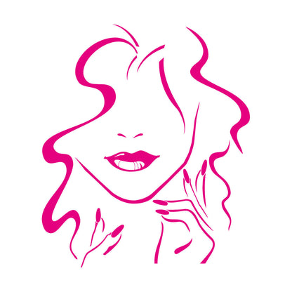Mural And Wall Vinyl Decal Beauty Hair Salon Girl Lips Nails Makeup Art Mural Painting