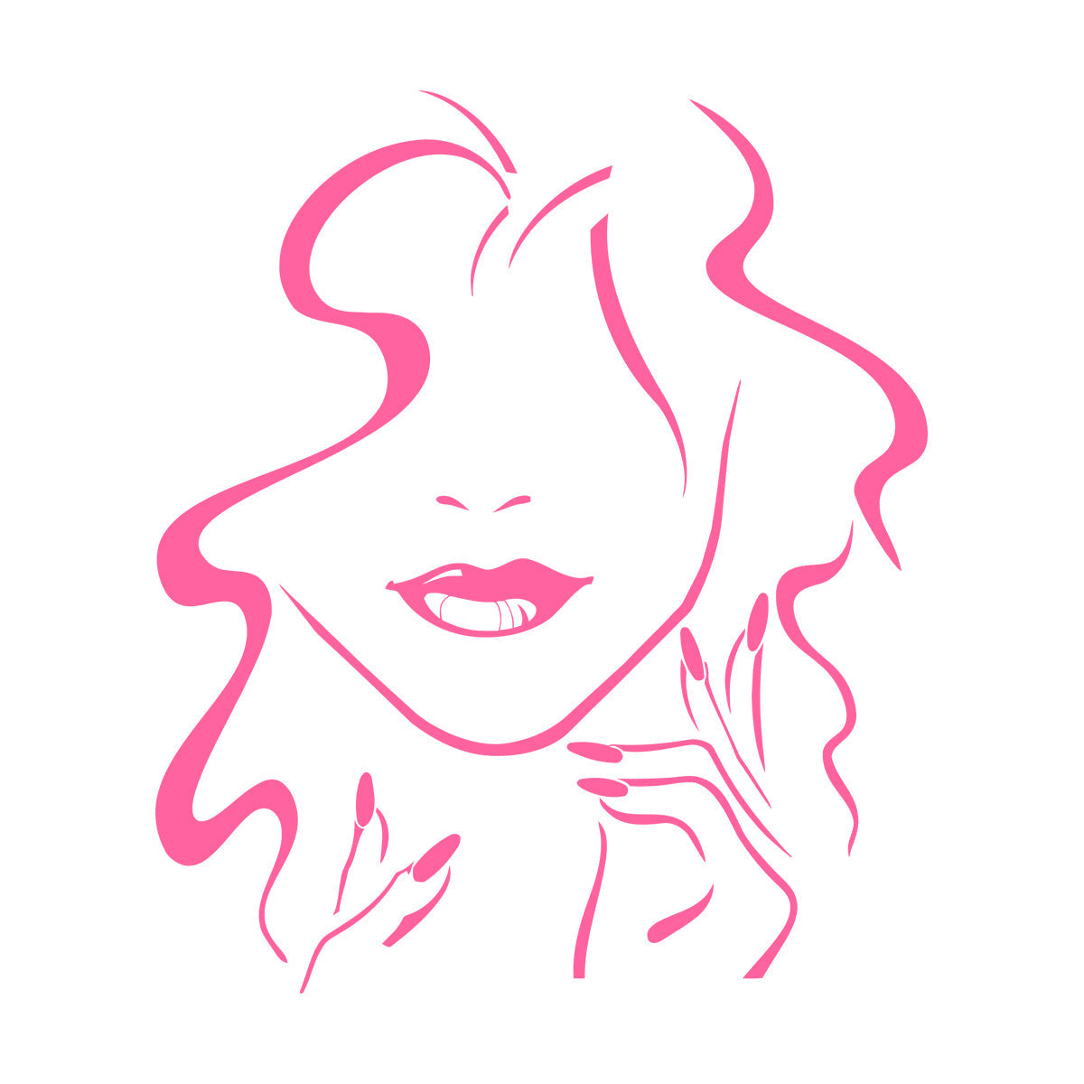 Mural And Wall Vinyl Decal Beauty Hair Salon Girl Lips Nails Makeup Art Mural Painting