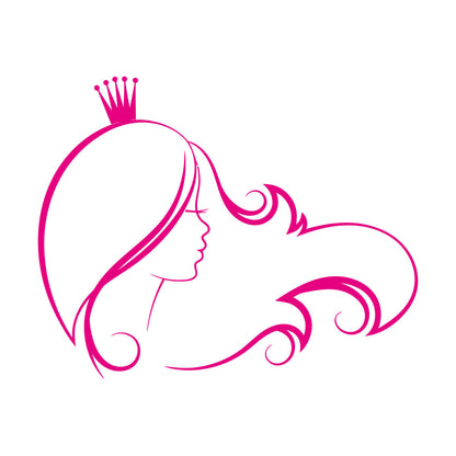 Beauty Princess Crown Girl Wall Stickers Paster Paper Multiple Size Options