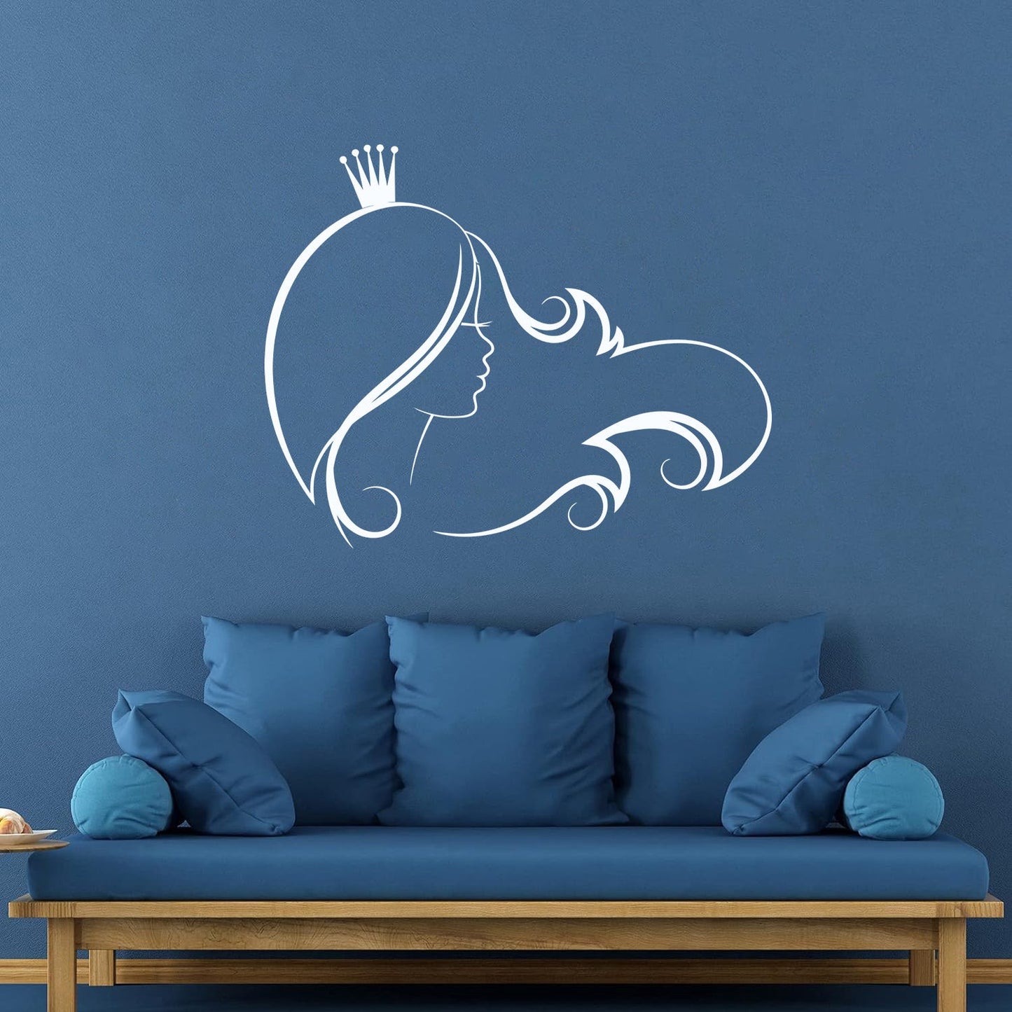 Beauty Princess Crown Girl Wall Stickers Paster Paper Multiple Size Options