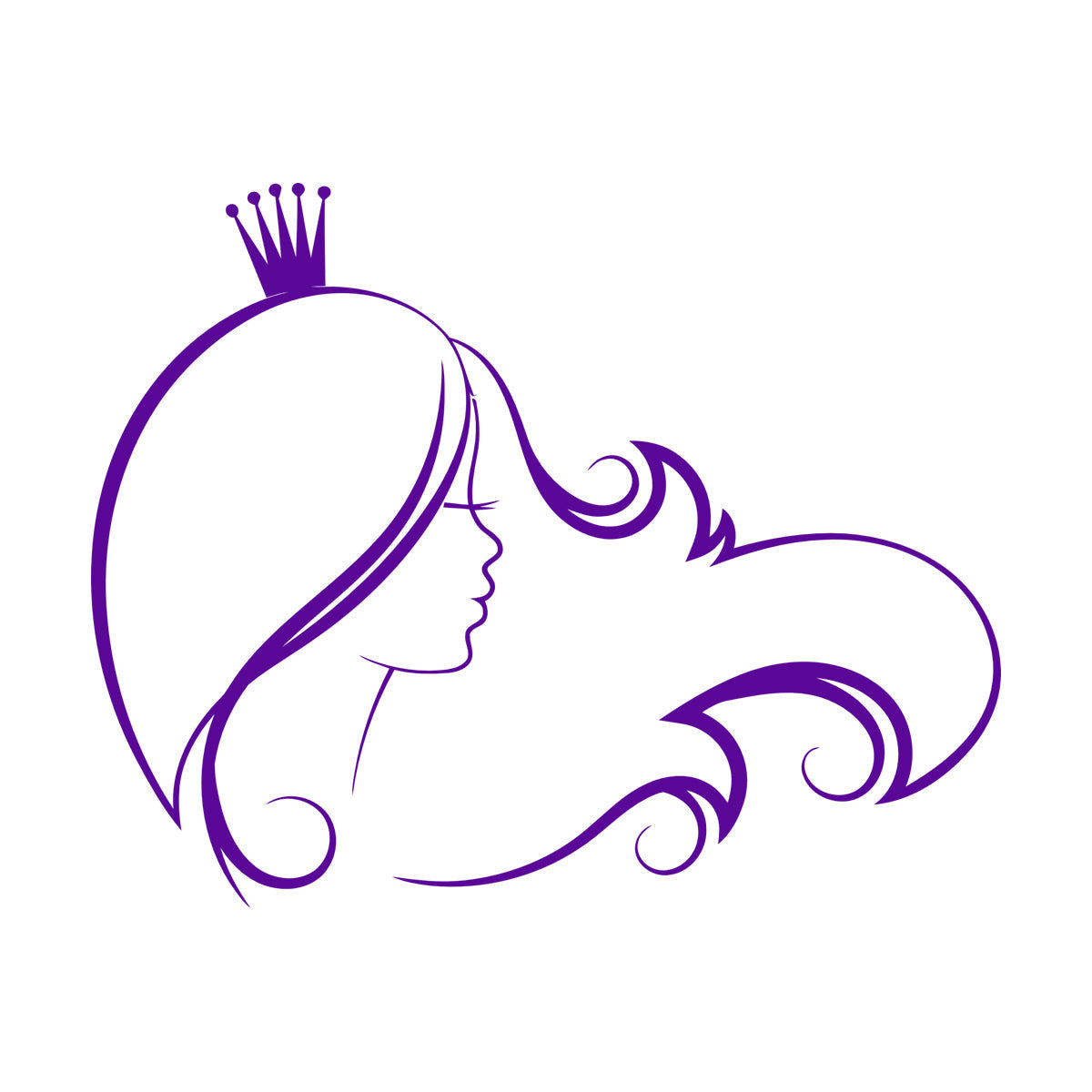 Beauty Princess Crown Girl Wall Stickers Paster Paper Multiple Size Options