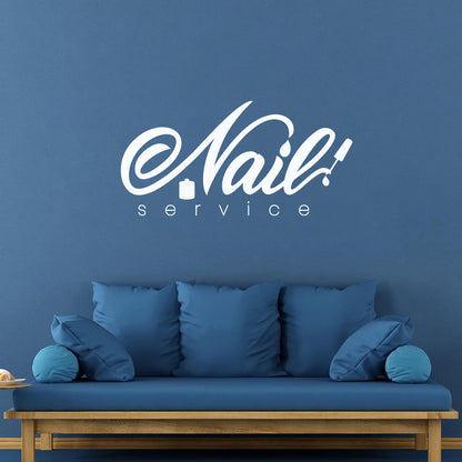 Wall Vinyl Sticker Decor Beauty Salon Nail Service Manicure Polish Fashion Waterproof