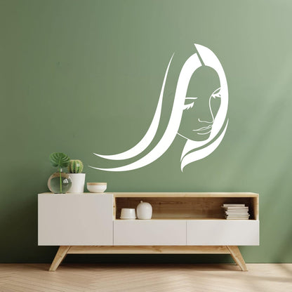 Wall Stickers Beauty Salon Woman Girl Hair Stylist Spa Personalized Customization