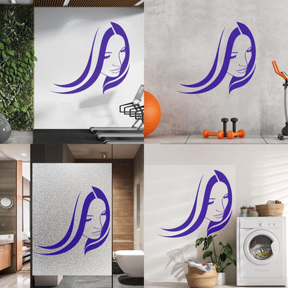 Wall Stickers Beauty Salon Woman Girl Hair Stylist Spa Personalized Customization