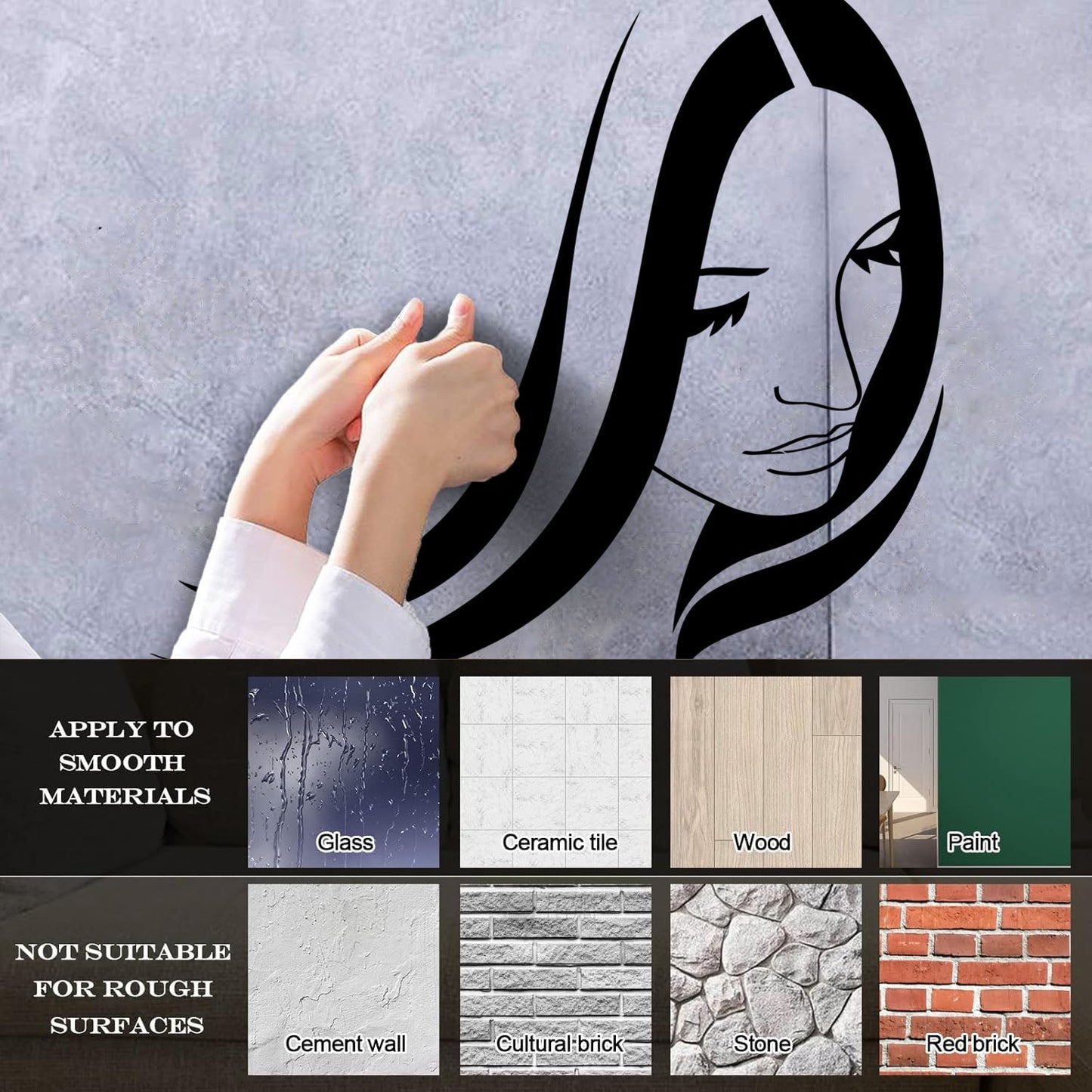 Wall Stickers Beauty Salon Woman Girl Hair Stylist Spa Personalized Customization