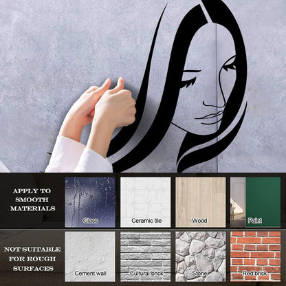 Wall Stickers Beauty Salon Woman Girl Hair Stylist Spa Personalized Customization